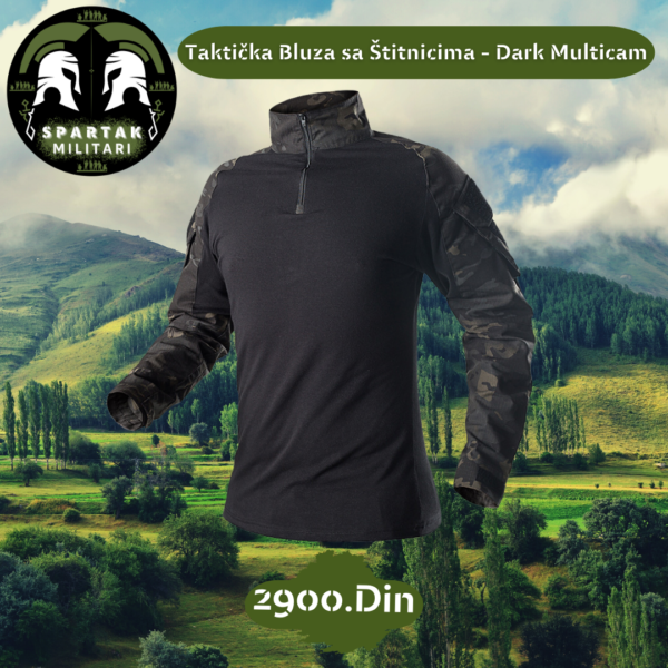 Taktička Bluza sa Štitnicima - Dark Multicam