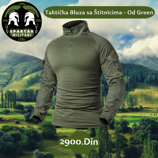 Taktička Bluza sa Štitnicima - Od Green