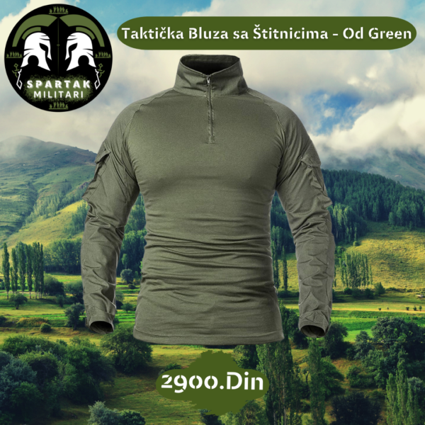 Taktička Bluza sa Štitnicima - Od Green - Image 3