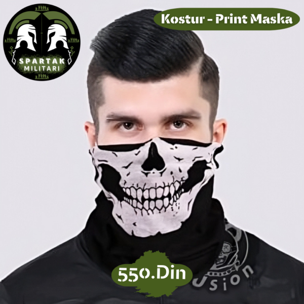 Pamučna Bandana - Kostur Print - Image 3