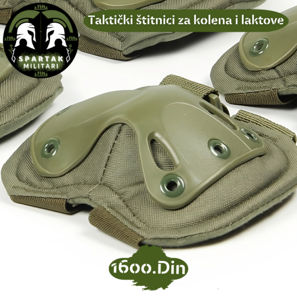 Taktički Štitnici za Kolena i Laktove – Zeleni
