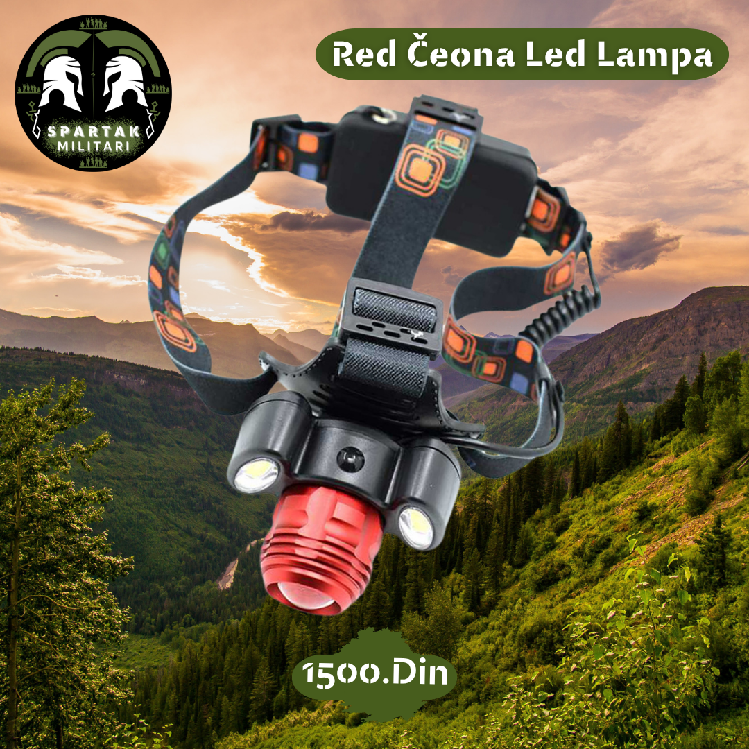 Red čeona LED lampa sa elastičnom potporom