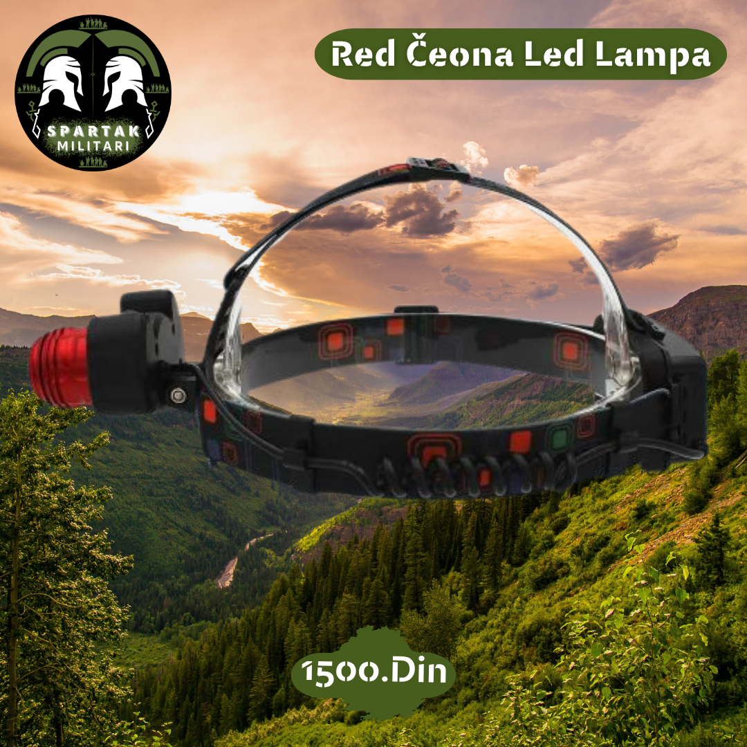Pogled sa strane na Red čeonu LED lampu
