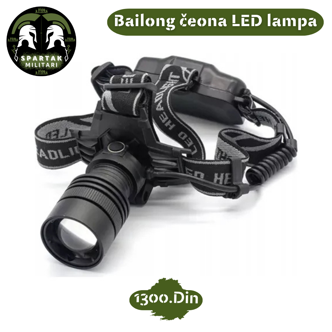 Bailong čeona LED lampa u funkciji sa upaljenim LED svetlom.