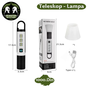 Teleskop lampa sa dimenzijama, dodatkom i kablom