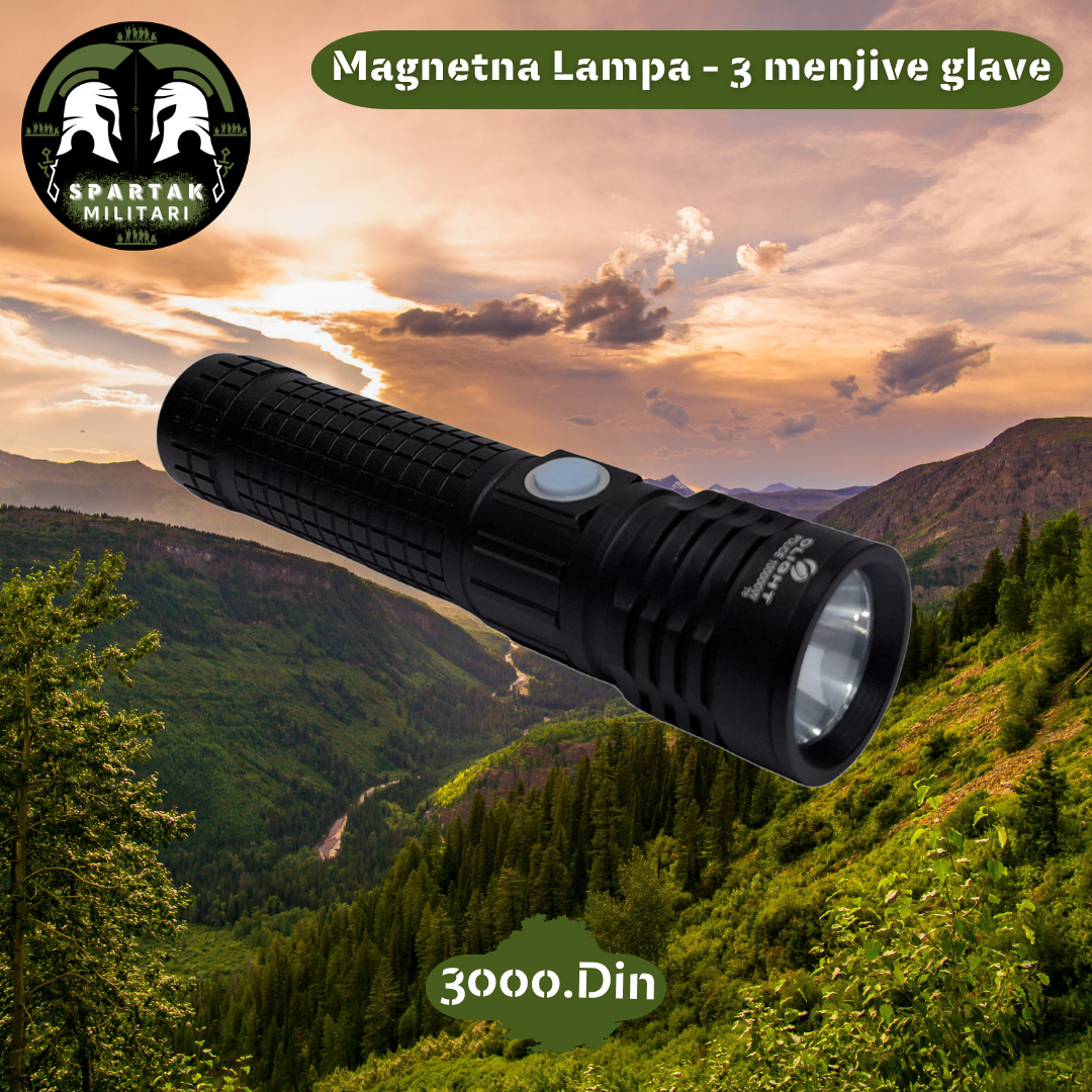Osnovna jedinica magnetne lampe sa LED svetlom i metalnim kućištem.